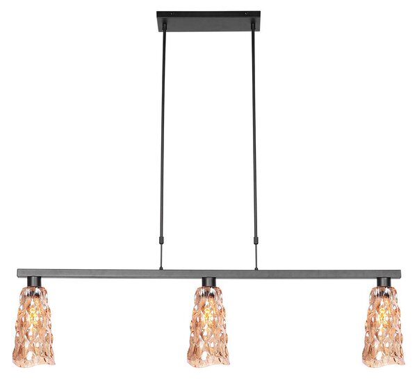 Lampada a sospensione - ambra nero - Vidrio - plastica metallo - lampada di design - E27 - 3832ZW - Steinhauer