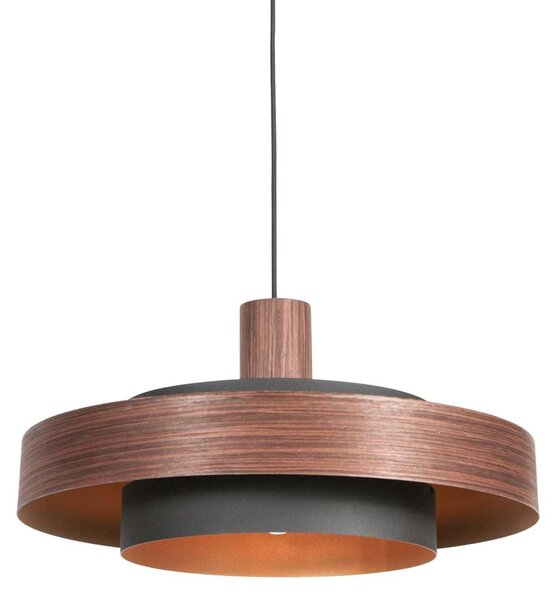 Lampada a sospensione - marrone - Flinter - plastica metallo - Ø 50cm - E27 - 3329E - Anne Lighting