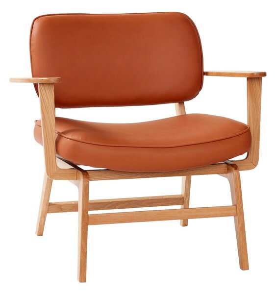 Poltrona in similpelle arancione Haze - Hübsch