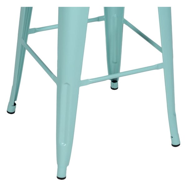 Set di sedie da bar turchese in metallo 2 pz (altezza della seduta 76,5 cm) – Ixia