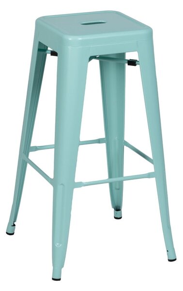 Set di sedie da bar turchese in metallo 2 pz (altezza della seduta 76,5 cm) – Ixia