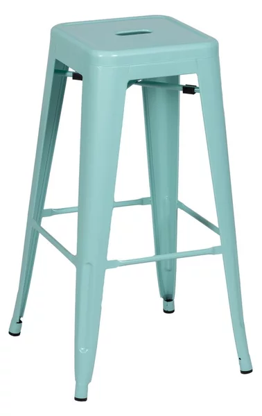 Set di sedie da bar turchese in metallo 2 pz (altezza della seduta 76,5 cm) – Ixia