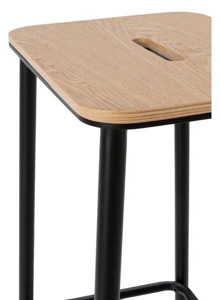 Set di sedie da bar nera 2 pz (altezza della seduta 65 cm) Abba – Marckeric