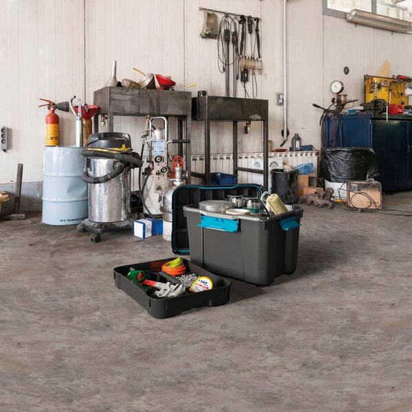 Scatola con coperchio nera in plastica 73,5x44,5x46 cm Scuba Box – KIS