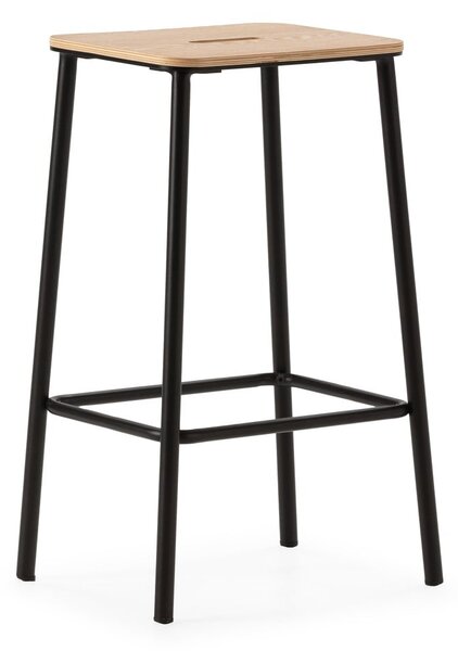 Set di sedie da bar nera 2 pz (altezza della seduta 65 cm) Abba – Marckeric