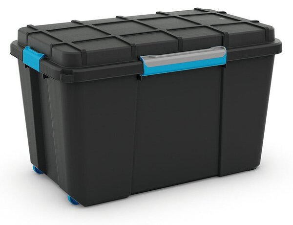 Scatola con coperchio nera in plastica 73,5x44,5x46 cm Scuba Box – KIS
