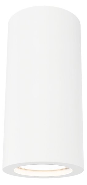 Plafoniera LED Ø70 x 140mm GU10 in Gesso Pitturabile Cilindrica