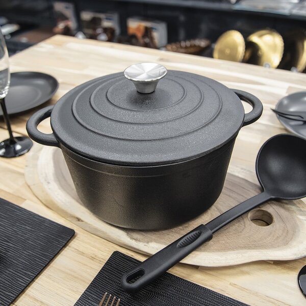 Pentola in ghisa con coperchio incluso adatta all'induzione 4 l LITINA – Orion