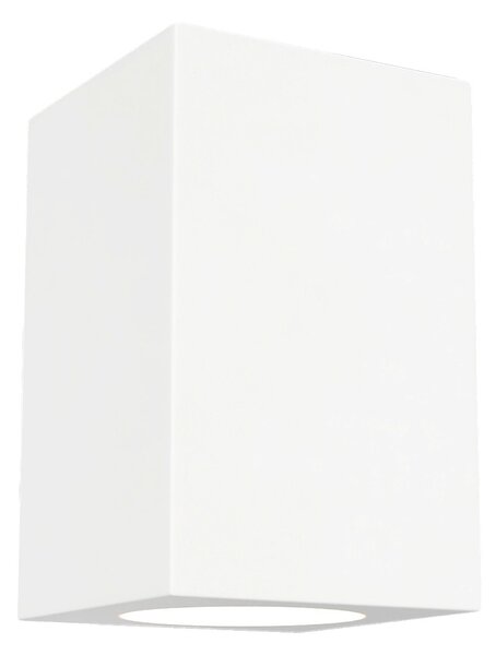Plafoniera Quadrata 70x70mm h110mm GU10 in Gesso Pitturabile