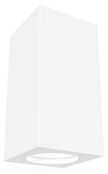 Plafoniera Quadrata 70x70mm h140mm GU10 in Gesso Pitturabile