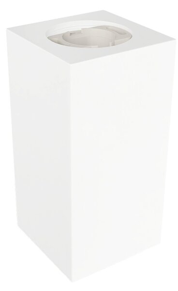 Plafoniera Quadrata 70x70mm h140mm GU10 in Gesso Pitturabile
