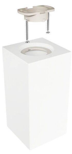 Plafoniera Quadrata 70x70mm h140mm GU10 in Gesso Pitturabile