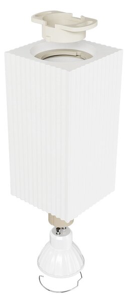 Plafoniera Quadrata 70x70mm h140mm GU10 in Gesso Rigato