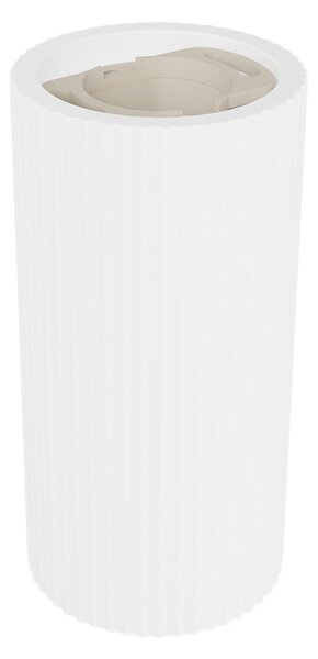 Plafoniera Cilindrica Ø70x140mm GU10 in Gesso Rigato Pitturabile