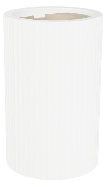 Plafoniera Cilindrica Ø70x110mm GU10 in Gesso Rigato Pitturabile