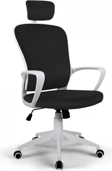 Sedia da ufficio in tessuto con linee ergonomiche e poggiatesta in design Sepang
