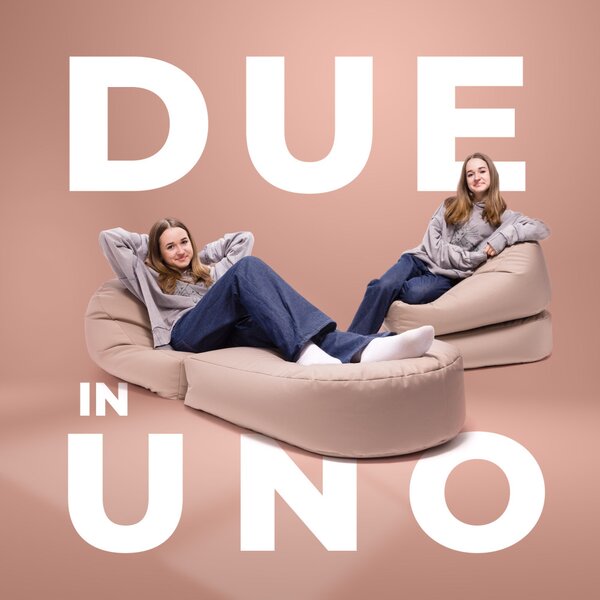 Solaya pouf sacco reversibile in chaise longue
