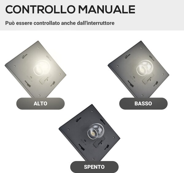 Outsunny Set 2 Lampioncini Solari da Esterno a 3 Luci Impermeabili IP44, 51.5x47x182.5cm, Nero | Aosom Italy