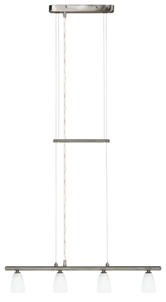 Lampada moderna a sospensione sopra il tavolo da pranzo PARMA - 4xG9, 40W, argento