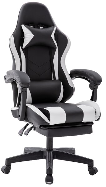 Sedia da gaming da ufficio Delman poltrona ergonomica per gamer con poggiapiedi e poggiatesta 0060WT