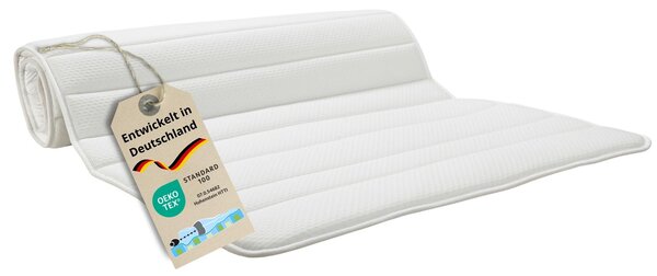 Topper ergonomico con anima in schiuma, 160 x 200 cm, morbido, coprimaterasso traspirante per tutti i materassi, Bodyprotect
