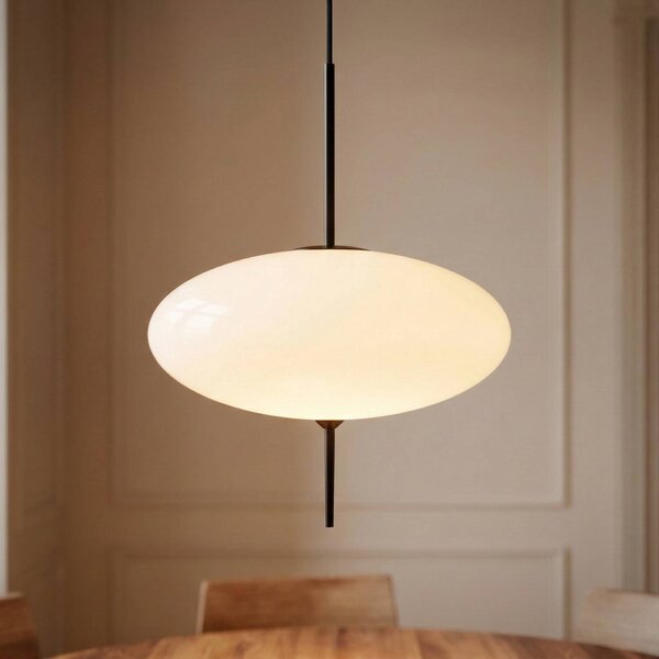 Lampada a sospensione in vetro Hikari Lindby, dimmerabile, Bianco / Opale, Soggiorno / Sala da pranzo, Vetro, Moderno, Lampada a sospensione