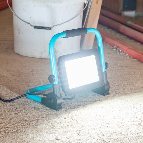 EGLO Faretto da esterno a LED Avelar, nero/turchese, larghezza 31 cm, metallo Avelar, Nero, Alluminio
