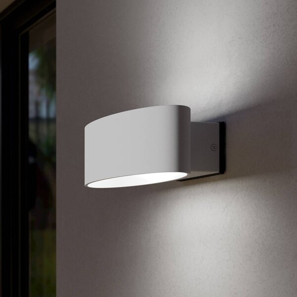 EGLO Applique da esterni Chinoa, Bianco / Opale, Alluminio, Moderno, Applique da esterni