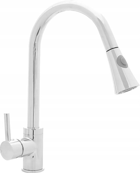 Granitan | SNAKE - Miscelatore da cucina - Bocca estraibile - Orientabile a 360° - Cromo - Carica in Vetroceramica