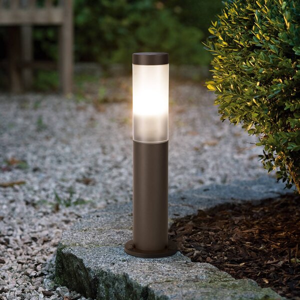 EGLO Lampioncino Helsinki, color ruggine, altezza 45 cm, acciaio inossidabile, Helsinki, Marrone / Ruggine, Acciaio Inox, Moderno, Lampada da esterni