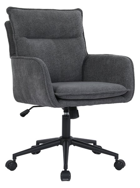 Home Deluxe CORA sedia da ufficio 100 x 60 x 70 cm in tessuto antracite - regolabile in altezza | sedia da scrivania, sedia direzionale