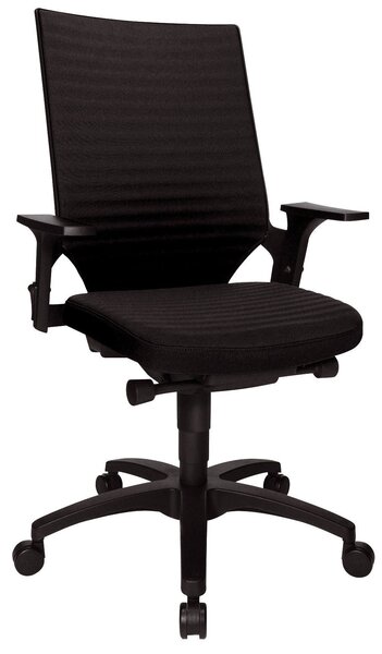Topstar® AU200ABi0 Sedia girevole Autosyncron 2 parti in plastica e base nero nero