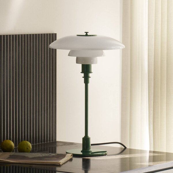 Louis Poulsen Lampada da tavolo PH 3/2, Verde, Soggiorno / Sala da pranzo, Ottone, Design, Lampada da tavolo