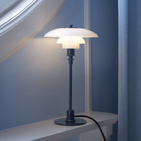 Louis Poulsen Lampada da tavolo PH 2/1, Blu, Soggiorno / Sala da pranzo, Ottone, Design, Lampada da tavolo
