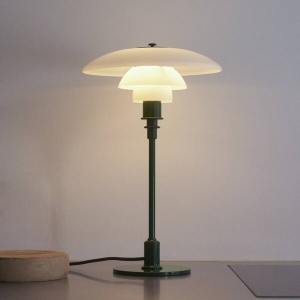 Louis Poulsen Lampada da tavolo PH 2/1, Verde, Soggiorno / Sala da pranzo, Ottone, Design, Lampada da tavolo