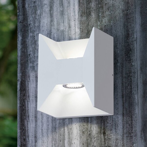 EGLO Applique da esterni Morino, Bianco / Opale, Alluminio, Moderno, Applique da esterni