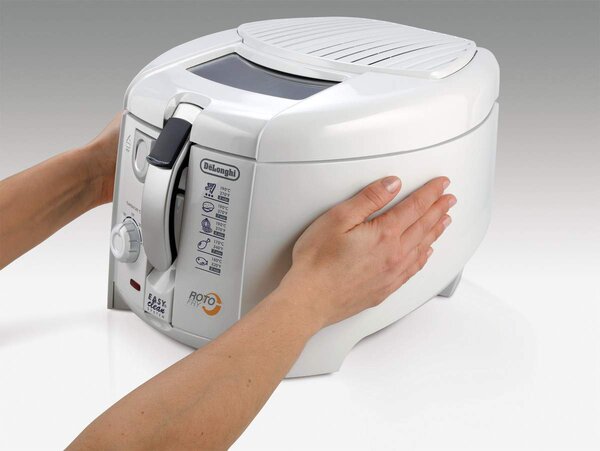 De Longhi Friggitrice Elettrica Capacit 1.2 Litri Potenza 1800 Watt con Cestello Rotante - F 28311
