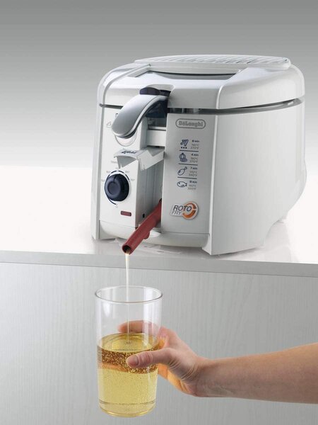 De Longhi Friggitrice Elettrica Capacit 1.2 Litri Potenza 1800 Watt con Cestello Rotante - F 28311