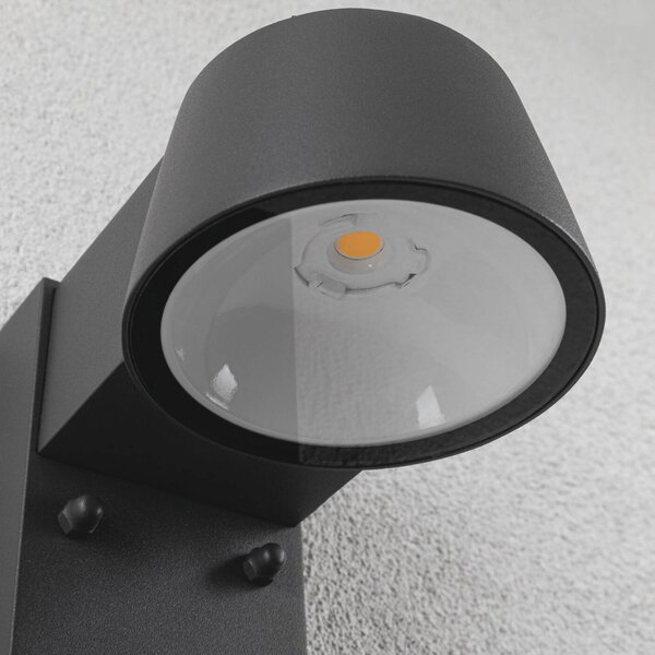 Paulmann Applique da esterni a LED con sensore Capea, Nero, Alluminio, Moderno, Applique LED da esterni