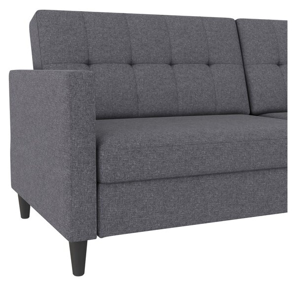 Divano grigio allungabile 203 cm Hartford – Støraa