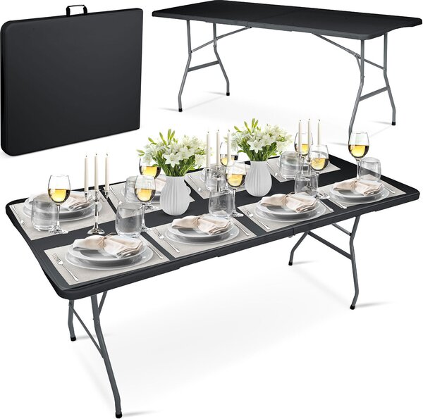 Tavolo pieghevole da giardino 180 cm Plonos nero