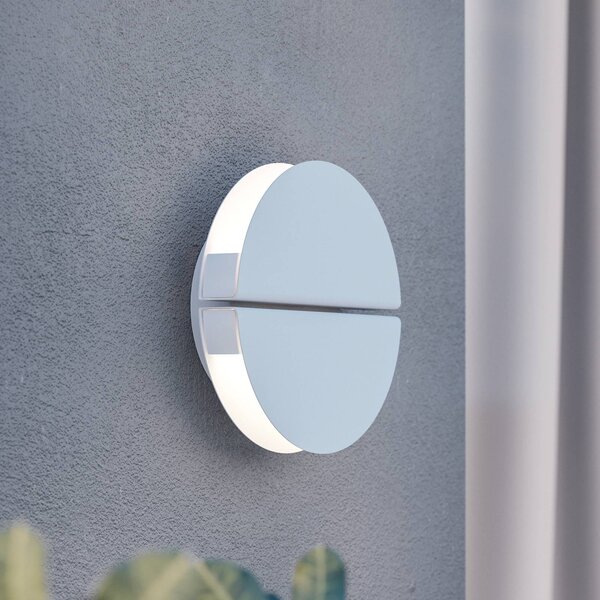EGLO Applique da esterni Vascella, Bianco / Opale, Acciaio Inox, Moderno, Applique da esterni