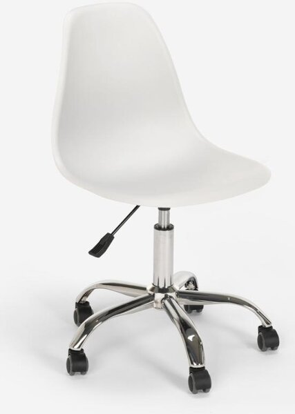 Sedia girevole regolabile in altezza Sedia per ufficio Ruote per ufficio Design Roll Light in legno