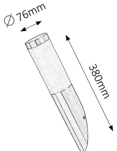 Rabalux 8261 - Applique da esterno INOX TORCH 1xE27/25W