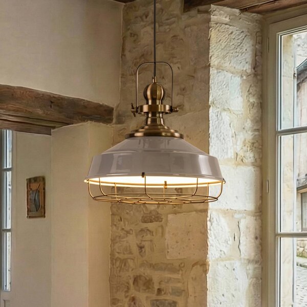 Lampada a sospensione Astel ROYALTECH, dimmerabile, Alluminio / Grigio / Zincato, Soggiorno / Sala da pranzo, Metallo, Industriale, Lampada a sospensione