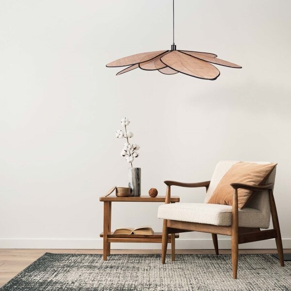 Lampadario a sospensione con filo TOBAGO 1xE27/20W/230V diametro 100 cm beige
