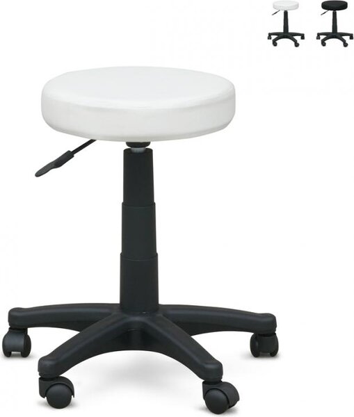 Sgabello Roll Sgabello da lavoro Sedia da ufficio Sgabello Speedy - Bianco