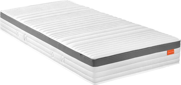 Sleepling - Materasso a molle Premium 1000, 100 x 200 x 23 cm, 7 zone, topper in schiuma fredda, maniglie reversibili, livello di rigidità 2, materasso a molle insacchettate, bianco