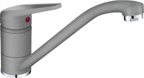 FRANKE NOVARA-PLUS grigio pietra, miscelatore monocomando, bocca fissa