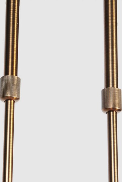 Steinhauer Lampada a sospensione in vetro Anthea, dimmerabile, Bronzo / Ottone antico, Soggiorno / Sala da pranzo, Metallo, Lampada a sospensione